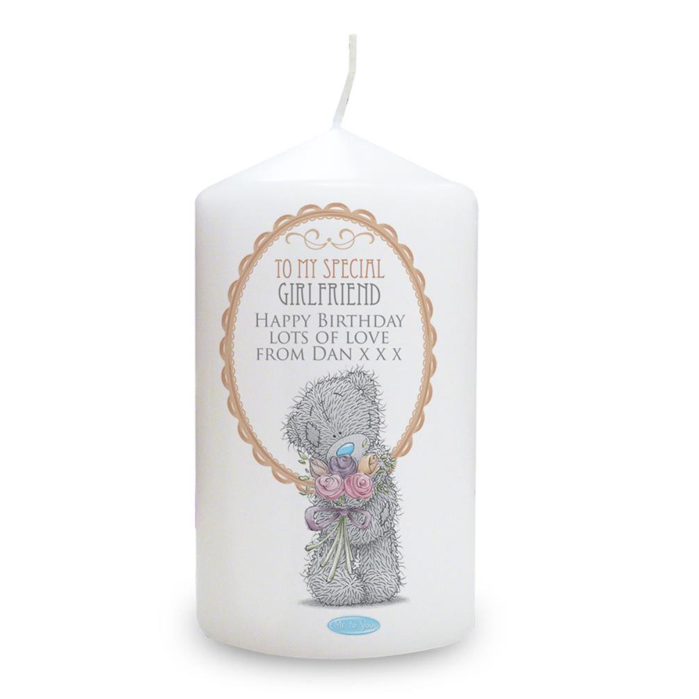 Personalised Me to You Bear Flowers Pillar Candle Extra Image 2